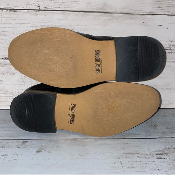 STACY ADAMS Boy’s Wingtip Dress Shoes Sz 12 - Picture 8 of 9